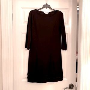 Boden ponte knit ballet neck midi dress